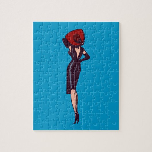  Glamor Girl Retro Pinup Legpuzzel (Verticaal)