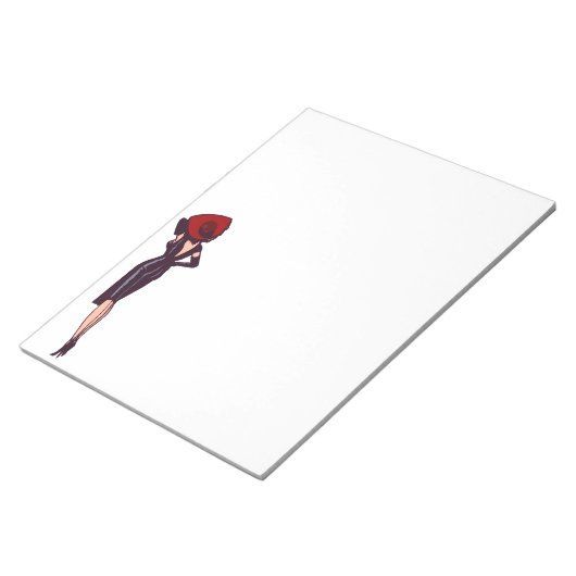  Glamor Girl Retro Pinup Notitieblok (Schuin)