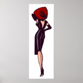  Glamor Girl Retro Pinup Poster (Voorkant)
