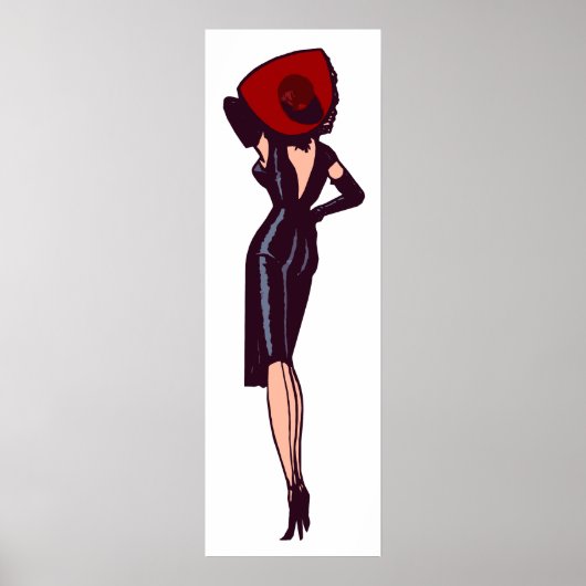  Glamor Girl Retro Pinup Poster (Voorkant)