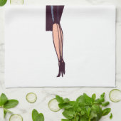 Glamor Girl Retro Pinup Theedoek (Gevouwen)