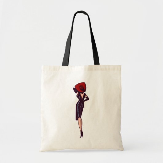  Glamor Girl Retro Pinup Tote Bag (Voorkant)