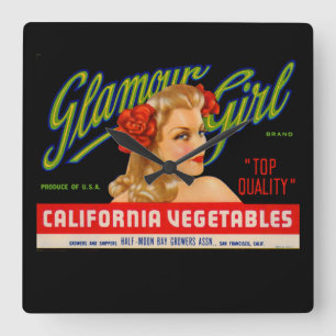 Glamor Girl Vierkante Klok