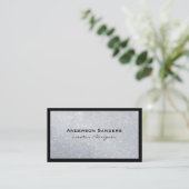 Glamor Glitter and Black Border Visitekaartje (Staand voorkant)