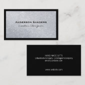 Glamor Glitter and Black Border Visitekaartje (Voorkant / Achterkant)