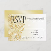 Glamor Glitter Luxe Ombre RSVP | champagne (Voorkant / Achterkant)