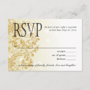 Glamor Glitter Luxe Ombre RSVP   champagne Kaartje