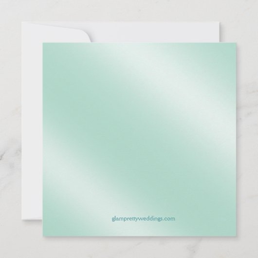 Glamor Glitter Luxe Sla de datum op | Munt Save The Date (Achterkant)