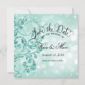 Glamor Glitter Luxe Sla de datum op | Munt Save The Date (Voorkant)