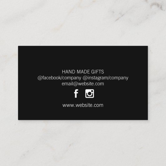 Glamor Glitter Social Media Visitekaartje (Achterkant)