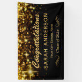 Glamor Glitter Sparkles Graduparty Spandoek (Verticaal)