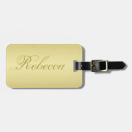 Glamor gold background Personalized Sjabloon Name Bagagelabel