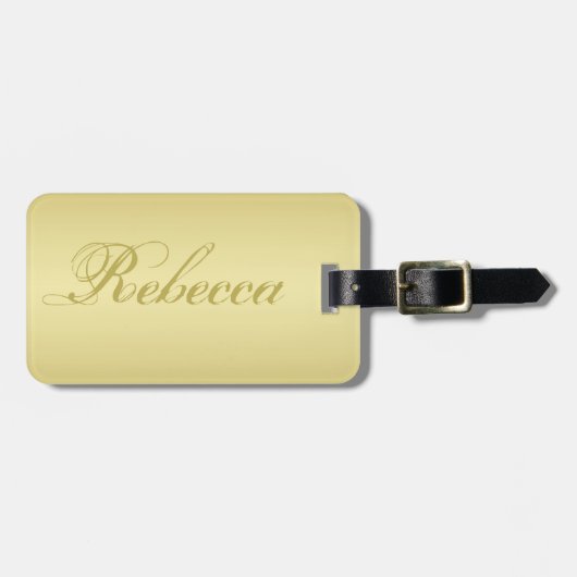 Glamor gold background Personalized Sjabloon Name Bagagelabel (Voorkant horizontaal)
