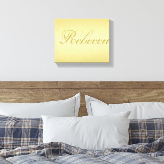 Glamor gold background Personalized Sjabloon Name Canvas Afdruk (Insitu (Slaapkamer))