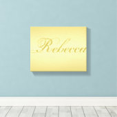 Glamor gold background Personalized Sjabloon Name Canvas Afdruk (Insitu (Houten vloer))