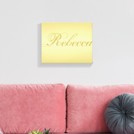 Glamor gold background Personalized Sjabloon Name Canvas Afdruk (Insitu (Woonkamer))