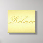 Glamor gold background Personalized Sjabloon Name Canvas Afdruk (Voorkant)