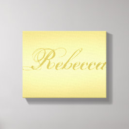 Glamor gold background Personalized Sjabloon Name Canvas Afdruk