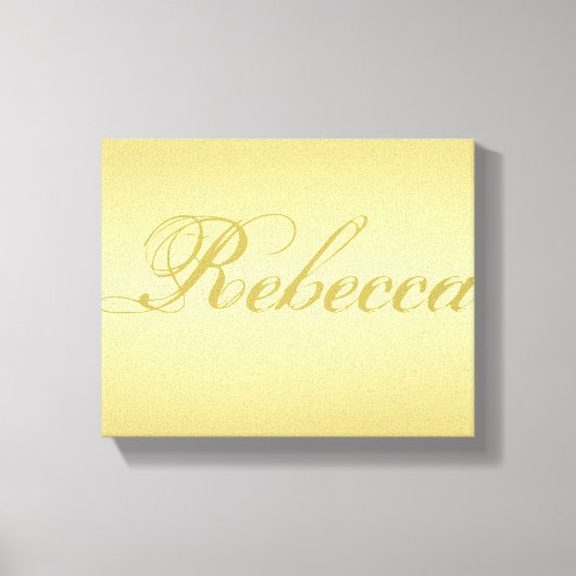 Glamor gold background Personalized Sjabloon Name Canvas Afdruk (Voorkant)