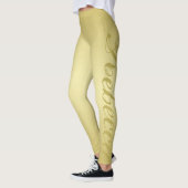 Glamor gold background Personalized Sjabloon Name Leggings (Links)