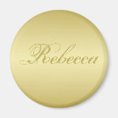 Glamor gold background Personalized Sjabloon Name Magneet (Voorkant)