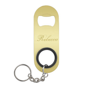 Glamor gold background Personalized Sjabloon Name Mini Flessenopener