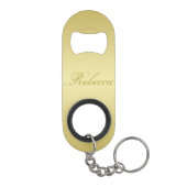Glamor gold background Personalized Sjabloon Name Mini Flessenopener (Achterkant)