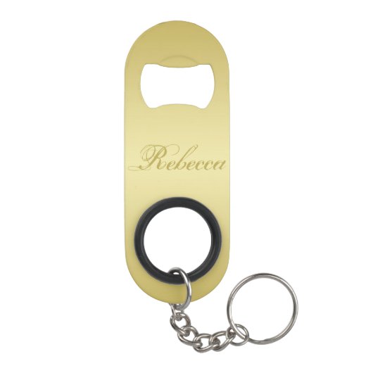 Glamor gold background Personalized Sjabloon Name Mini Flessenopener (Achterkant)