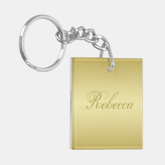 Glamor gold background Personalized Sjabloon Name Sleutelhanger (Voorkant Links)