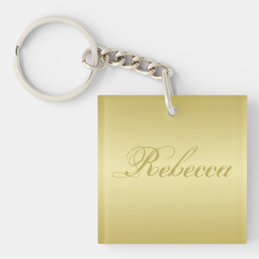 Glamor gold background Personalized Sjabloon Name Sleutelhanger (Voorkant)