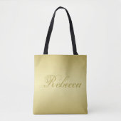 Glamor gold background Personalized Sjabloon Name Tote Bag (Voorkant)