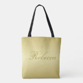Glamor gold background Personalized Sjabloon Name Tote Bag (Achterkant)