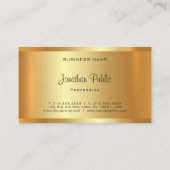 Glamor Gold Blik Modern Professional Elegant Luxe Visitekaartje (Achterkant)