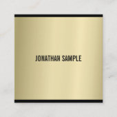 Glamor Gold Blik Moderne Luxe verfijnd Vierkante Visitekaartje (Voorkant)