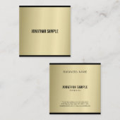 Glamor Gold Blik Moderne Luxe verfijnd Vierkante Visitekaartje (Voorkant / Achterkant)