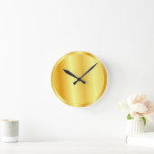 Glamor Gold Kijk uit Elegant Trendy Sjabloon Ronde Klok (Huis)