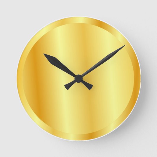 Glamor Gold Kijk uit Elegant Trendy Sjabloon Ronde Klok (Voorkant)