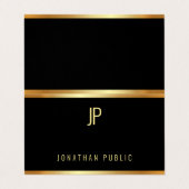 Glamor Gold Luxury Moderne Elegant Sjabloon Folded Visitekaartje (Buitenkant ongevouwen)