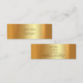Glamor Gold Modern Beauful Plain Trending Mini Visitekaartje (Voorkant / Achterkant)