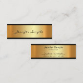 Glamor Gold Modern Charming Professional Plain Mini Visitekaartje (Voorkant / Achterkant)