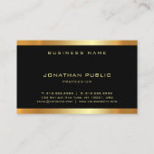 Glamor Gold Monogram Moderne Elegant Sjabloon Visitekaartje (Achterkant)