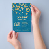 Glamor Gold Stippen Decor - Retro Peacock Blue Col Flyer (Hand)