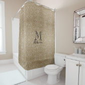 Glamor golden Glitz Bokeh licht goudglitter op Douchegordijn (In situ)