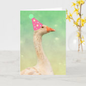 Glamor Goose Birthday Kaart (Gele Bloem)