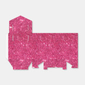 Glamor Hot Pink Glitter Bedankdoosjes (Uitgevouwen)