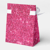 Glamor Hot Pink Glitter Bedankdoosjes (Achterkant)