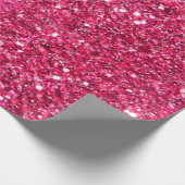 Glamor Hot Pink Glitter Cadeaupapier (Hoek)