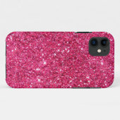Glamor Hot Pink Glitter Case-Mate iPhone Case (Achterkant (horizontaal))