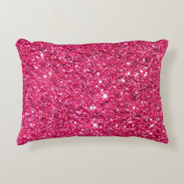 Glamor Hot Pink Glitter Decoratief Kussen