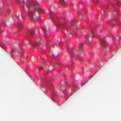 Glamor Hot Pink Glitter Fleece Deken (Hoek)